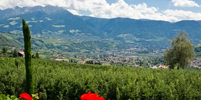 Pensionen - Umgebungsschwerpunkt: Berg - Italien - unsere Aussicht auf Meran - Pension Plarserhof