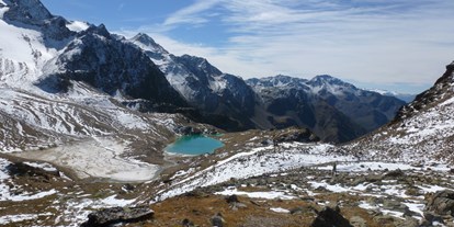 Pensionen - Garten - Italien - Die Saldurseen im hintersten Matschertal sind die höchstgelegenen Gletscherseen Südtirols - BIO-Bauernhof Inner-Glieshof