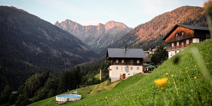 Pensionen - Art der Pension: Gasthaus mit Zimmervermietung - Blick vom Lahnerhof Richtung Steinwand - Berggasthof-Pension Lahnerhof