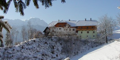 Pensionen - Umgebungsschwerpunkt: Fluss - Österreich - Blick auf unsere Waldpension im Winter. - Waldpension Ranner