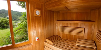 Pensionen - Umgebungsschwerpunkt: Strand - Sauna mit Gartenblick - Pension Bergblick am Weissensee