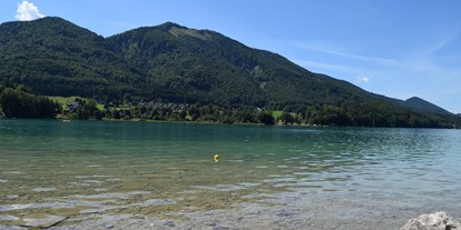 Pensionen - Umgebungsschwerpunkt: See - Salzburg - Blick vom privaten Badeplatz Richtung Filbling - Pension Salzburger Hof